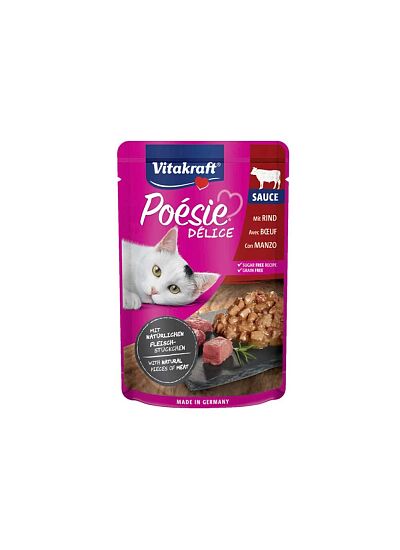 Vitakraft Poesie Delice Sauce   Beef Φακελάκι 85gr