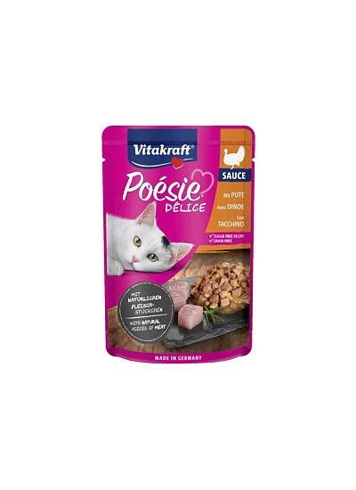 Vitakraft Poesie Delice Sauce   Turkey Φακελάκι 85gr