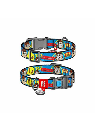 Wau Dog Περιλαίμιο με Smart ID & Πλαστικό Κούμπωμα   Looney 8 (25mm x 31 49cm)