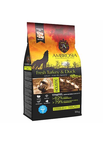 Ambrosia Grain Free Adult Fresh Turkey & Duck 12Kg