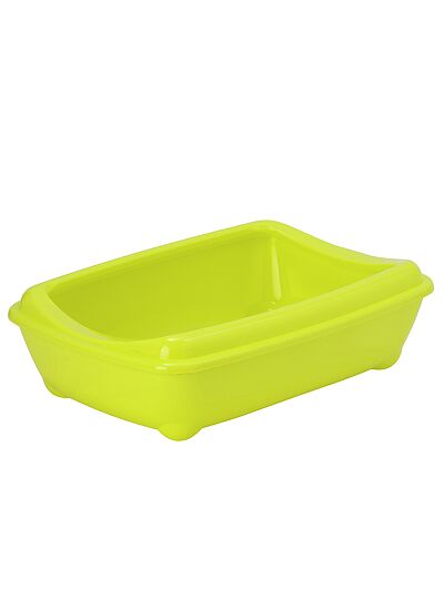 Moderna Artist   O   Tray Jumbo Ανοιχτή Τουαλέτα Γάτας με Αποσπώμενο Καπάκι, Κίτρινη (57,2x43,2x15,3 cm)