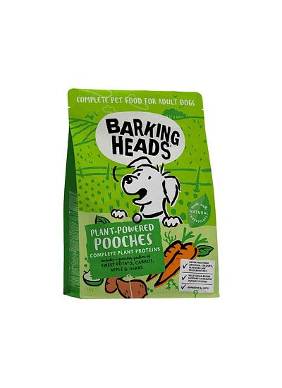 Barking Heads Adult All Breeds Plant   Powered Pooches 1Kg