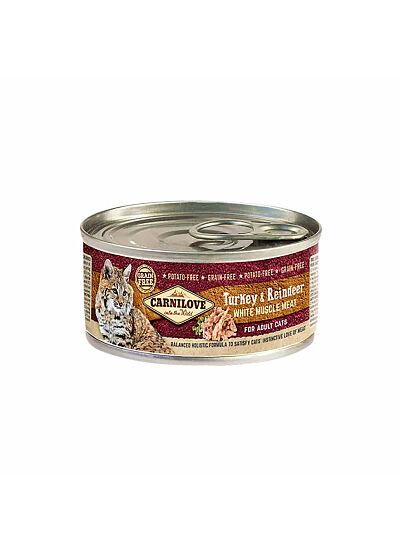 Carnilove Κονσέρβα Γάτας Cat Adult Turkey & Reindeer 100gr