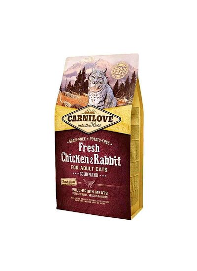 Carnilove Grain Free Cat Adult Fresh Chicken & Rabbit 2Kg   Gourmand