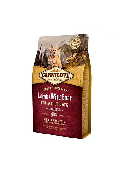 Carnilove Grain Free Cat Adult Sterilised Lamb & Wild Boar 400gr