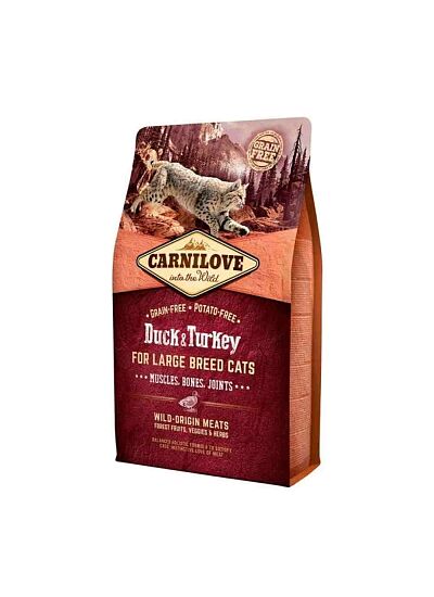 Carnilove Grain Free Cat Adult Large Duck & Turkey 400gr   Muscles, Bones, Joints