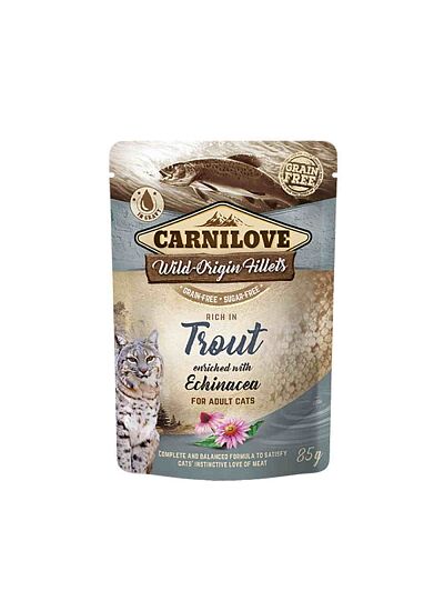 Carnilove Γάτα Φακελάκι Trout enriched with Echinacea 85gr