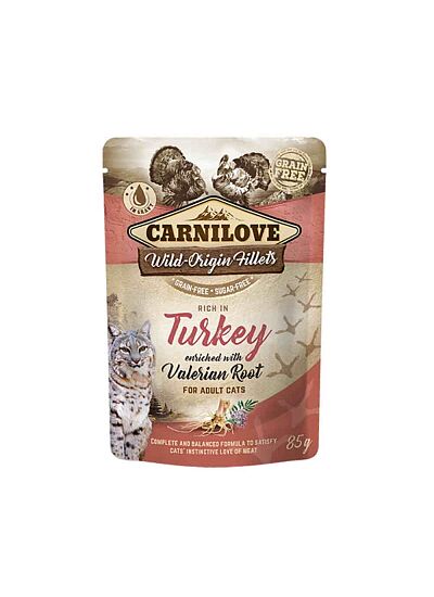 Carnilove Γάτα Φακελάκι Turkey enriched with Valerian Root 85gr