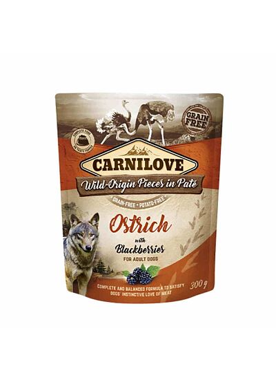 Carnilove Σκύλος Φακελάκι Ostrich with Blackberries 300gr