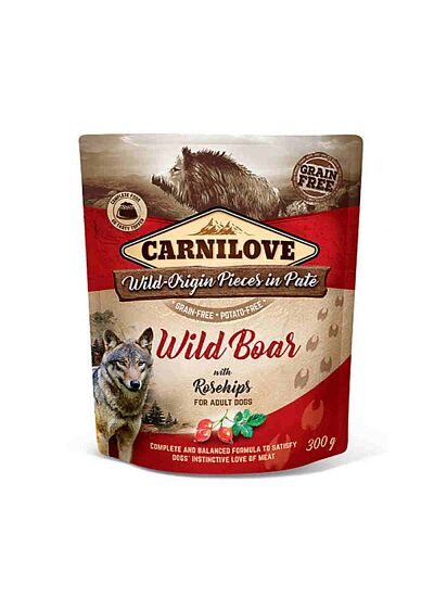 Carnilove Σκύλος Φακελάκι Wild Boar with Rosehips 300gr