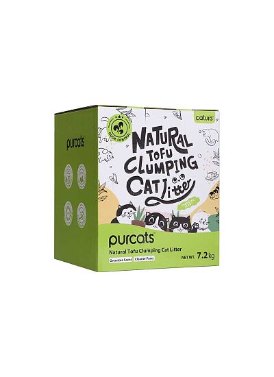Cature Tofu Clumping Cat Litter Green Tea Scent Βιοδιασπώμενο Υπόστρωμα Υγιεινής για Γάτες 18Lt (7,2Kg)