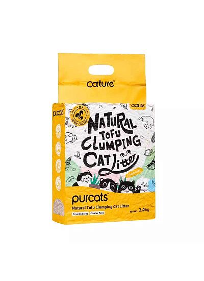 Cature Tofu Clumping Cat Litter Milky Sent Βιοδιασπώμενο Υπόστρωμα Υγιεινής για Γάτες 6Lt (2.4Kg)