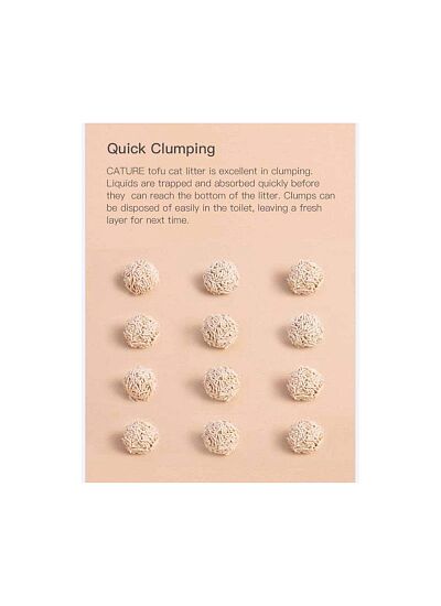 Cature Tofu Clumping Cat Litter Milky Sent Βιοδιασπώμενο Υπόστρωμα Υγιεινής για Γάτες 18Lt (7,2Kg)