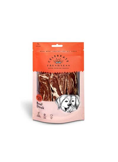 Celebrate Freshness Beef Steak Λιχουδιές για Σκύλους 100gr