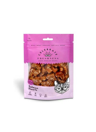 Celebrate Freshness Salmon Hearts Λιχουδιές για Γάτες 50gr