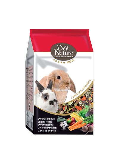 Deli Nature Πλήρης Τροφή Κουνελιού 5* Menu Dwarf Rabbit 2,5Kg