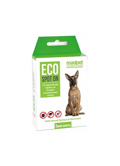 Madpet Απωθητική Αμπούλα Eco Spot On για Μεγαλόσωμους Σκύλους (3 τμχ)