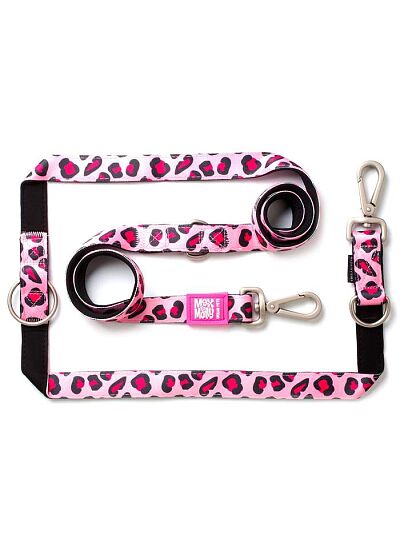 Max & Molly Οδηγός Περιπάτου Multi   Function Leash Leopard Pink/L