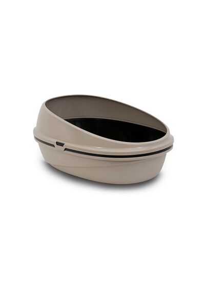 MP Bergamo   Pin Up Luxo Ανοιχτή, Οβάλ Τουαλέτα Γάτας με Σήτα (59x39,5x27 cm)