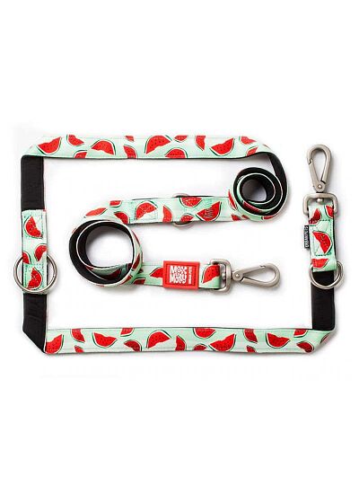 Max & Molly Οδηγός Περιπάτου Multi   Function Leash Watermelon/L