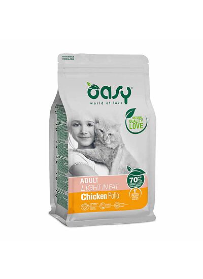 Oasy Low Grain Cat Adult Light in Fat Chicken 1,5Kg