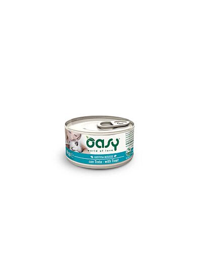 Oasy Grain Free Cat Adult Mousse Πέστροφα 85gr
