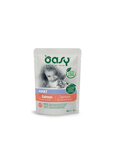 Oasy Cat Lifestage Φακελάκι Σολομός 85gr