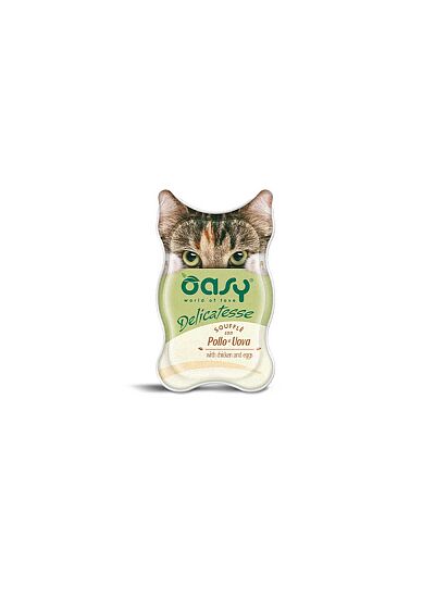 Oasy Delicatesse Cat Adult Σουφλέ Κοτόπουλο & Αυγά 85gr