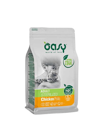 Oasy Low Grain Cat Adult Sterilised Chicken 300gr