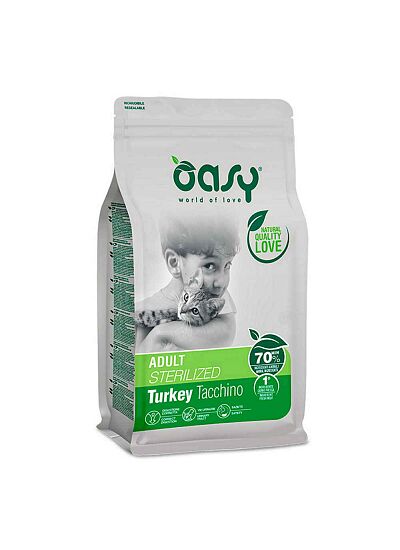 Oasy Low Grain Cat Adult Sterilised Turkey 1,5Kg
