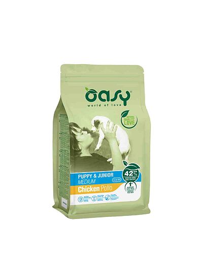 Oasy Puppy & Junior Medium Breeds Chicken 12Kg