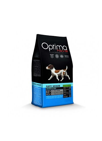 Optima Nova Low Grain Puppy Medium Chicken & Rice 12Kg