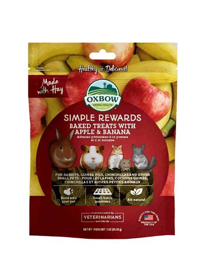 Oxbow Simple Rewards Baked Λιχουδιές Τρωκτικών με Μήλο & Μπανάνα 56gr