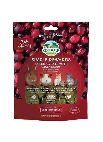 Oxbow Simple Rewards Baked Λιχουδιές Τρωκτικών με Μούρα 56gr