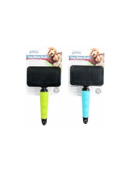 Pawise Βούρτσα Slicker Αυτοκαθαριζόμενη με Μαλακή Λαβή (24 cm)