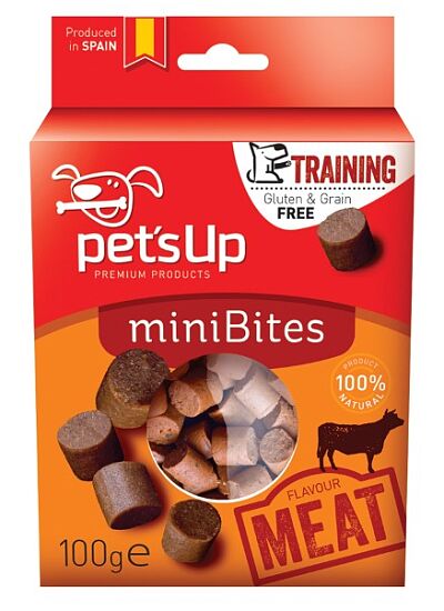 Pet's Up Mini Bites Λιχουδιές σκύλου με μοσχάρι 100gr