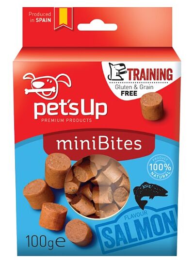 Pet's Up Mini Bites Λιχουδιές σκύλου με σολομό 100gr
