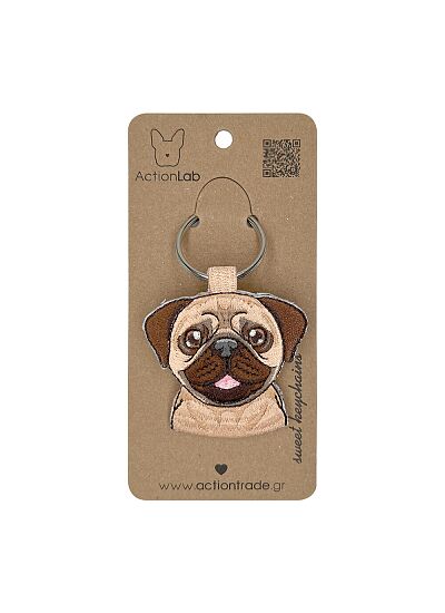 ActionLab Κεντητό Μπρελόκ Pug
