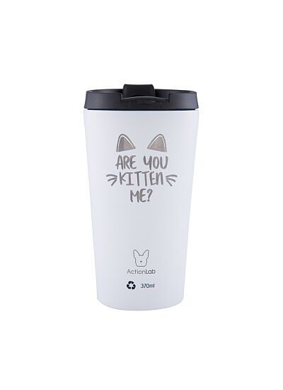 Eco Life Coffee Thermos Μαύρο Are You Kitten Me 370ml