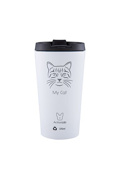 Eco Life Coffee Thermos Λευκό My Cat 370ml