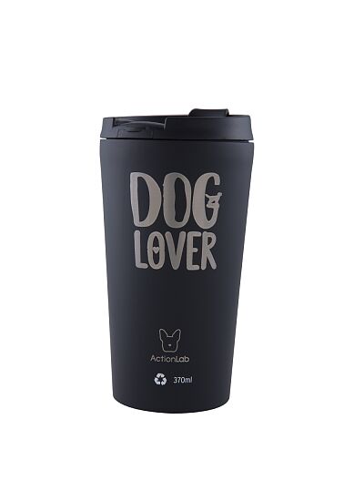 Eco Life Coffee Thermos Μαύρο Dog Lover 370ml