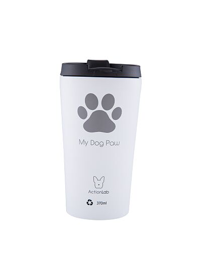 Eco Life Coffee Thermos Λευκό Dog Paw 370ml