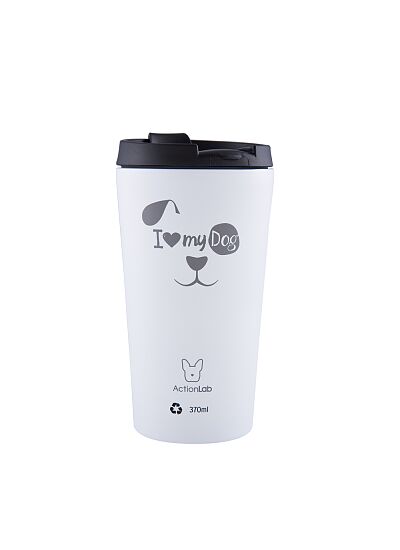 Eco Life Coffee Thermos Λευκό I Love My Dog 370ml