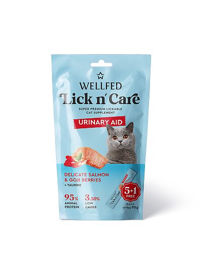 Wellfed Lick N' Care Λιχουδιά Υποστήριξης Ουροποιητικού (6x15gr / 90g)