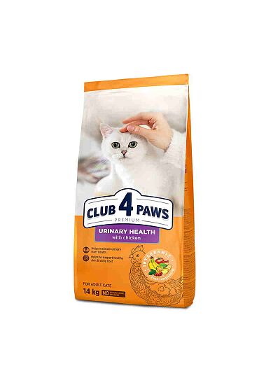 Club 4 Paws Low Grain Cat Adult Urinary με Κοτόπουλο 14Kg