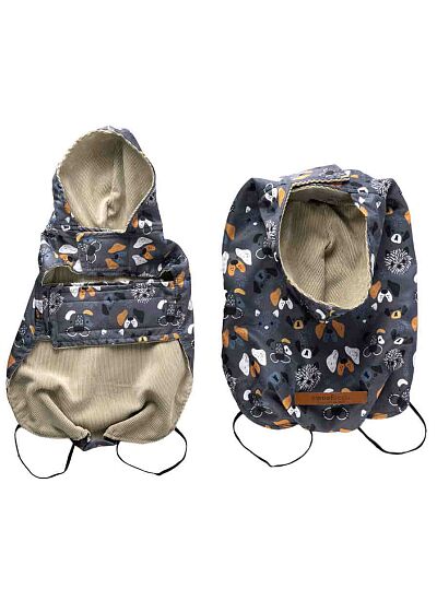 Woofmoda Αδιάβροχο Μπουφάν Για Σκύλους Με σχέδιο Σκυλάκια