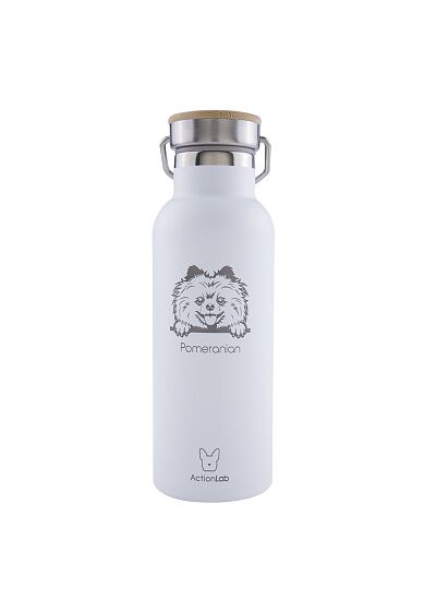 Eco Life Bamboo Thermos Bottle Λευκό Pomeranian 500ml