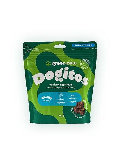 Green Paw Dogitos vitality  Λιχουδιές Ενίσχυσης Ζωτικότητας με 100% Ελάφι 100gr