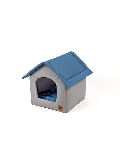 PQP Υφασμάτινο Σπιτάκι One Size Μπλε/Γκρι (48x43x53cm)