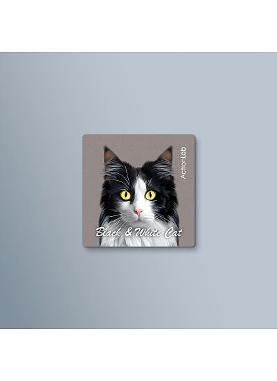 ActionLab Μαγνητάκι Black & White Cat